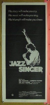 #532 JAZZ SINGER daybill '81 Neil Diamond 