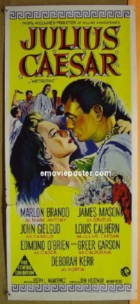#7529 JULIUS CAESAR Aust daybill R69 Marlon Brando, James Mason & Greer Garson, Shakespeare