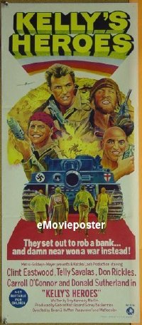 #8532 KELLY'S HEROES Aust daybill 70 Eastwood 