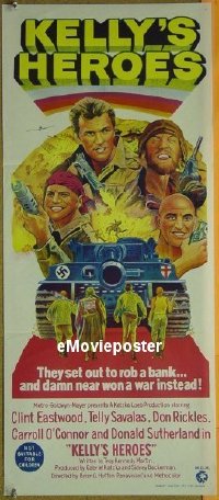 #549 KELLY'S HEROES Aust daybill '70 Eastwood 