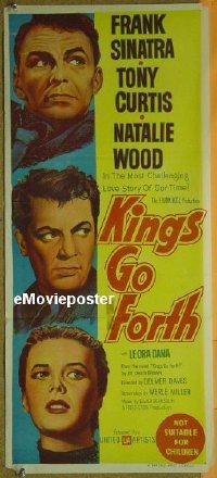 #558 KINGS GO FORTH daybill '58 Frank Sinatra 