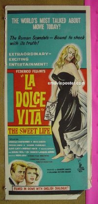 #7551 LA DOLCE VITA Australian daybill movie poster '61 Fellini