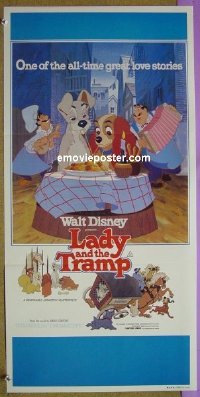 #566 LADY & THE TRAMP daybill R80 Walt Disney 