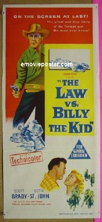 #6818 LAW VS BILLY THE KID Aust db '54 Brady 