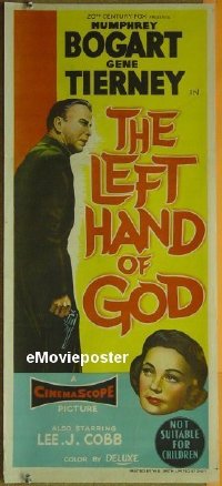 #578 LEFT HAND OF GOD Aust daybill '55 Bogart 