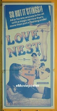 #601 LOVE NEST daybill '82 volcano sex! 