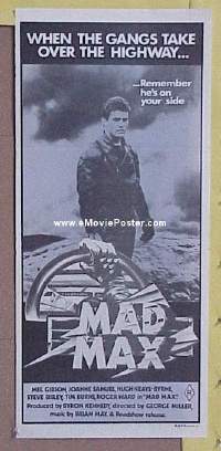 #7600 MAD MAX Australian daybill movie poster 80 Mel Gibson,Miller