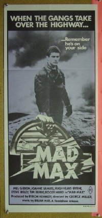 #608 MAD MAX purple daybill '80 Mel Gibson 
