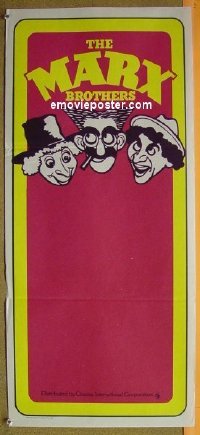 #8587 MARX BROTHERS Aust daybill '70s stock 