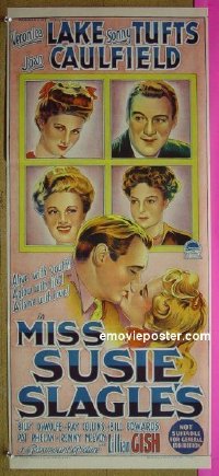 p490 MISS SUSIE SLAGLE'S Australian daybill movie poster '46 Lake, Tufts
