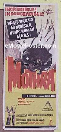 K678 MOTHRA Australian daybill movie poster '62 Toho, Ishiro Honda!