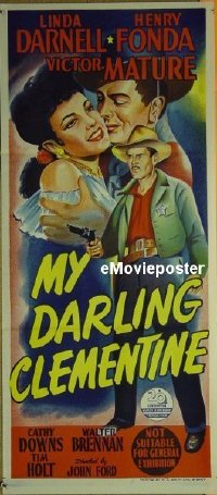 #653 MY DARLING CLEMENTINE daybill '46 Ford 