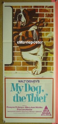 #654 MY DOG THE THIEF daybill '69 Walt Disney 