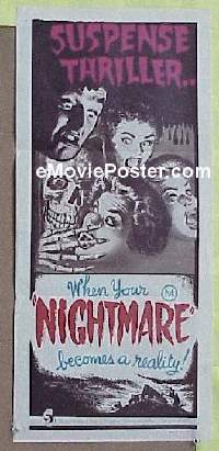#670 NIGHTMARE Aust daybill '72film noir 