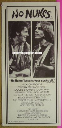#7677 NO NUKES Australian daybill movie poster '80 Doobie Brothers