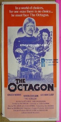 K712 OCTAGON Australian daybill movie poster '80 Chuck Norris