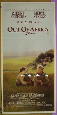 K721 OUT OF AFRICA Australian daybill movie poster '85 Redford, Streep