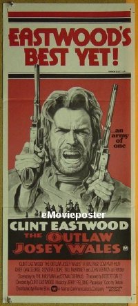 #687 OUTLAW JOSEY WALES daybill '76 Eastwood 