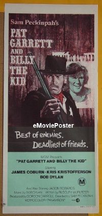p567 PAT GARRETT & BILLY THE KID Australian daybill movie poster '73 Dylan