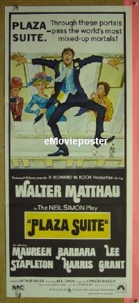 #715 PLAZA SUITE daybill '71 Walter Matthau 