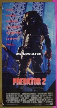 #7736 PREDATOR 2 Australian daybill movie poster '90 Glover, Busey