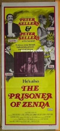 p594 PRISONER OF ZENDA Australian daybill movie poster '79 Peter Sellers