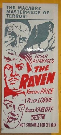 #236 RAVEN Aust daybill R70s Vincent Price 