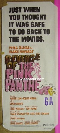 p631 REVENGE OF THE PINK PANTHER Australian daybill movie poster '78 Sellers