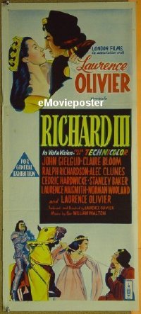 #758 RICHARD 3 daybill '54 Laurence Olivier 