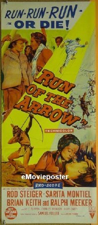 #780 RUN OF THE ARROW daybill '57 Sam Fuller 