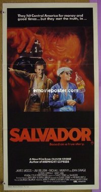 #9084 SALVADOR Aust daybill '86 Oliver Stone 