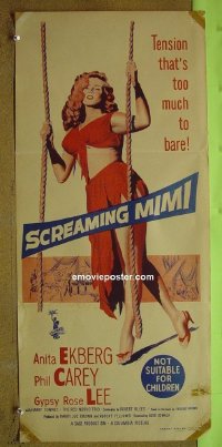 #1906 SCREAMING MIMI Aust daybill '58 Ekberg