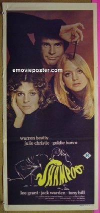 p685 SHAMPOO Australian daybill movie poster '75 Beatty, Christie, Hawn