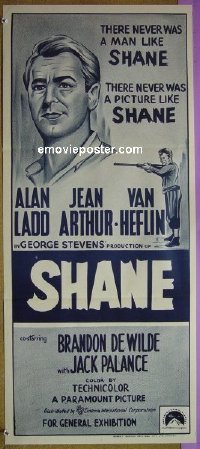 #1942 SHANE AustDB R70s Alan Ladd,Jean Arthur