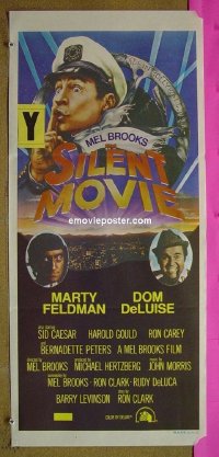 p694 SILENT MOVIE Australian daybill movie poster '76 Mel Brooks, Feldman