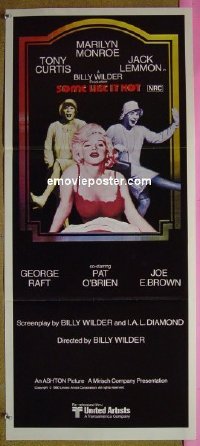 p710 SOME LIKE IT HOT Australian daybill movie poster R80 Marilyn Monroe