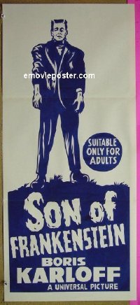 #7849 SON OF FRANKENSTEIN Australian daybill movie poster R60s