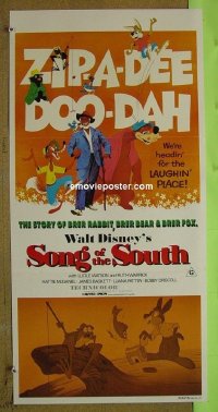 #1942 SONG OF THE SOUTH Australian daybill movie poster R80s Disney