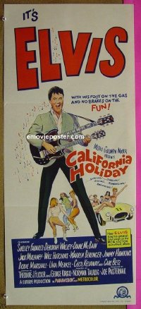 p720 SPINOUT Australian daybill movie poster '66 Elvis Presley, Fabares