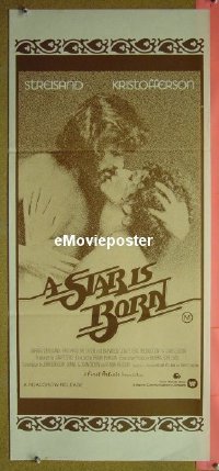 #837 STAR IS BORN Australian daybill movie poster R80s Kris Kristofferson, Barbra Streisand