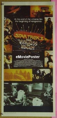 #839 STAR TREK 2 daybill '82 Nimoy, Shatner 