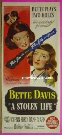#8753 STOLEN LIFE Aust daybill 46 Bette Davis 