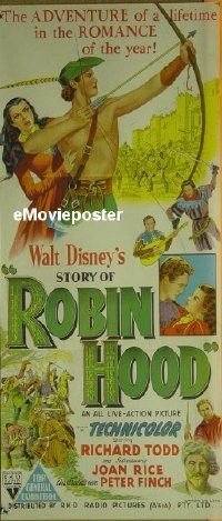 #848 STORY OF ROBIN HOOD daybill52 Disney 