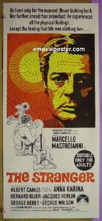 #7880 STRANGER Australian daybill movie poster '68 Visconti