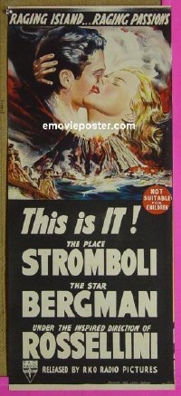 #043 STROMBOLI Aust daybill '50 Bergman 