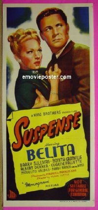 #8760 SUSPENSE Aust db '46 Belita, film noir! 