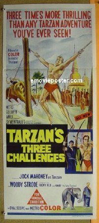 #1980 TARZAN'S 3 CHALLENGES Aust daybill