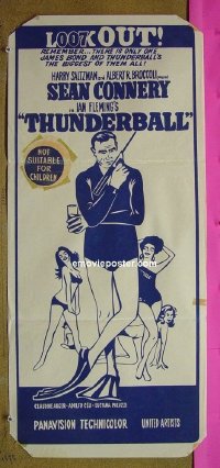 #7921 THUNDERBALL Australian daybill movie poster R60s Connery