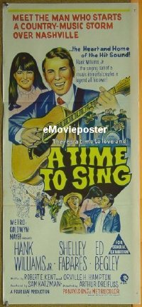 #901 TIME TO SING daybill '68 Hank Williams 