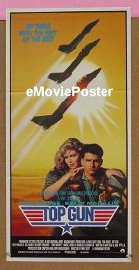 p781 TOP GUN Australian daybill movie poster '86 Cruise, Kilmer, McGillis